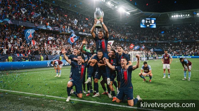 Siêu Cúp châu Âu 2026: PSG khẳng định vị thế, Aston Villa ngậm ngùi về nhì